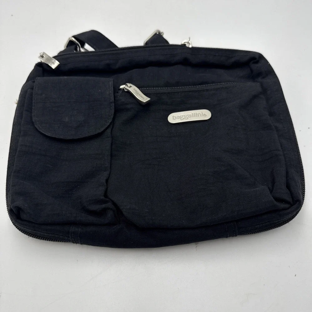 Baggallini Women's Crossbody Bag Purse Convertible Belt Loops Black‎ Pockets
